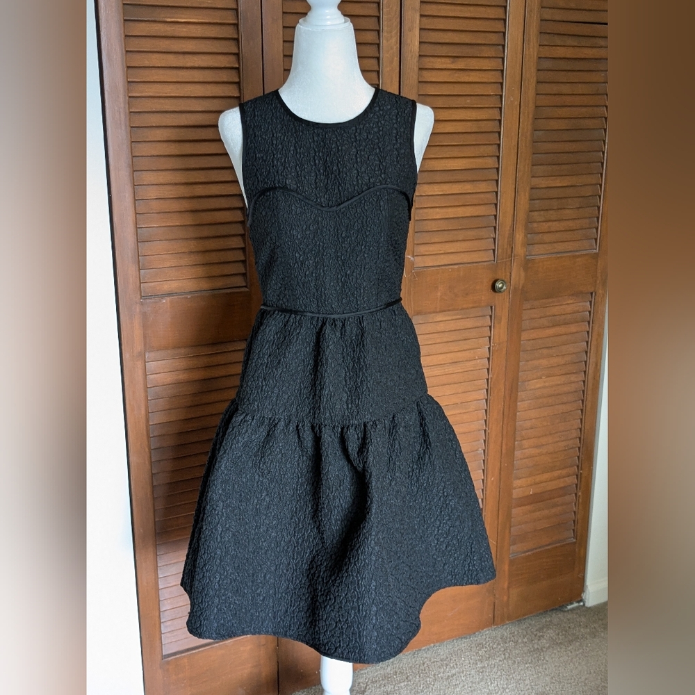 & Other Stories Black Tiered Sleeveless Dress